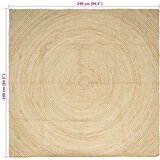  Tepisi za područja Bijela 240 x 240 cm Juta | shoptok.hr