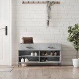 vidaXL Klupa za cipele siva boja betona 102x35x55 cm konstruirano drvo Cijene