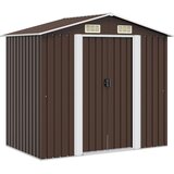  Vrtna kućica za pohranu smeđa 204 x 132 x 186 cm čelična | shoptok.hr