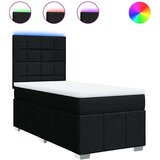 Box spring krevet s madracem crni 90x190 cm od tkanine Slike