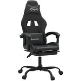 VidaXL Igraća stolica od umjetne kože s osloncem za noge Crna VidaXL Igraća stolica od umjetne kože s osloncem za noge Crna Slike