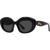 Curvy Black Cat Eye Sunglasses ONE SIZE (51) Črna/Siva
