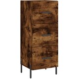 vidaXL Komoda dimljeni hrast 34,5x34x90 cm inženirski les | Shoptok.si