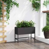  Povišeni Vrtni Planter Crna 60 x 26 x 45 cm Čelik | shoptok.hr