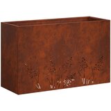  Vrtna saksija Rđa 80 x 20 x 49 cm Otporni čelik | shoptok.hr