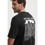 Michael Kors Bombažna kratka majica moški, črna barva