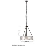 Premier Housewares Kovinska viseča svetilka s steklenim senčilom ø 46 cm Waldorf – | Shoptok.si