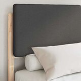  Krevetni okvir s tapiciranim uzglavljem Tamno siva 135 x 190 cm | shoptok.hr