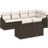  zunanji kavč set Set 7 Rjav okvir, bež blazine, (22065149) | Shoptok.si