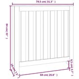  Pokrov za radijator bijeli 79,5 x 19 x 84 cm masivna borovina | shoptok.hr