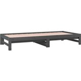  Izvlečna dnevna postelja siva 2x(90x200) cm trdna borovina, (20643911) | Shoptok.si