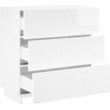  Komoda Bijela visokog sjaja 70 x 38 x 75 cm Konstruirano drvo Slike