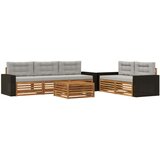  Set vanjskih sofa 6 pcs Prirodna i svjetlosiva | shoptok.hr