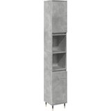Maison Chic Kopalniška omarica - Kopalniški kabinet betonsko siva 30x30x190 cm inženirski les, (21794813) | Shoptok.si