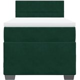 Box spring krevet s madracem tamnozeleni 90x200 cm baršunasti | shoptok.hr