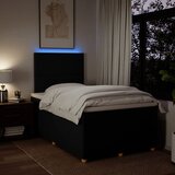  Krevet box spring s madracem crni 120 x 190 cm od tkanine | shoptok.hr