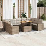 vidaXL 10-dijelni set vrtnih sofa s jastucima bež od poliratana | shoptok.hr