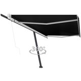 vidaXL Prostostoječa avtomatska tenda 500x300 cm antracitna Cene
