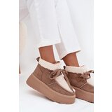 Boto Women's Snow Boots on Platform with Fur Beige Florivelle | shoptok.hr