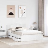  Krevetna konstrukcija Bijelo 160 x 200 cm Inženjersko Drvo Bijela 206 x 163 x 90 cm | Shoptok.si