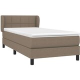  Box spring postelja z vzmetnico taupe 90x200 cm blago, (20726770) | Shoptok.si