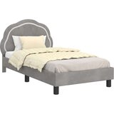  Otroški posteljni okvir z vznožjem Svetlo siva 80 x 160 cm, (5000104593) | Shoptok.si