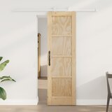 vidaXL Drsna vrata s kompletom opreme 61x198,5 cm Trden bor, Notranja vrata 'ORKDAL'61x198,5 cm Trden bor Cene