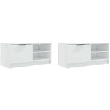 TV ormarić 2 kom sjajni bijeli 80x35x36 5 cm konstruirano drvo | shoptok.hr