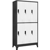 vidaXL omara s ključavnico antracitna in bela 90x45x180 cm jeklo | Shoptok.si