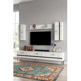 Hanah home TV komoda Ilay, bela / srebrna | Eponuda.com