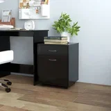 s kotačima crni 45 x 38 x 54 cm konstruirano drvo