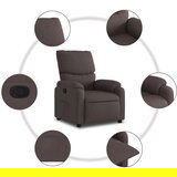  Naslonjač od tkanine tamnosmeđi | shoptok.hr