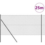  Stup za ogradu Siva 25 x 1 m (60 x 60 mm mreža) Čelik | shoptok.hr
