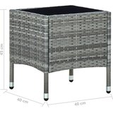  Vrtni stol sivi 40 x 40 x 45 cm od poliratana | Eponuda.com