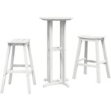 vidaXL 3-delni vrtni bar set bela HDPE | Shoptok.si