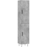  Visoka komoda siva betona 34,5x34x180 cm od konstruiranog drva | shoptok.hr
