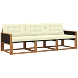 vidaXL Zunanja garnitura za sedenje z blazino 3 pcs Naravna in smetana, (5000273248) | Shoptok.si