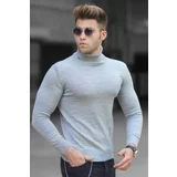 Madmext Gray Turtleneck Sweater 4656