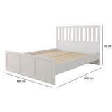 Hanah home Rb-168-04-004 Matte White Double Bedstead | ePonuda.com