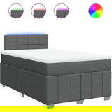 Maison Chic Box spring postelja - Vzmetna postelja z vzmetnico temno siva 120x200 cm blago SL4771, (21901950) | Shoptok.si