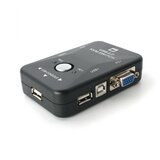  JWD-SP27 KVM Switch 2 PC-a na isti monitor, miš, tastaturu, Crni | Eponuda.com