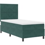  LED Box Spring Krevet Tamnozelena 100 x 200 cm Baršun | shoptok.hr