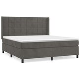  Box spring postelja z vzmetnico temno siva 180x200 cm žamet, (20789778) | Shoptok.si