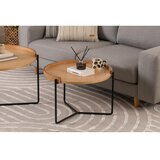 Hanah home Mandy set klub stolića, 2 dijela, 80x51x80 i 60x41x60 cm, Smeđa | Eponuda.ba