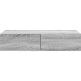 vidaXL Stenska polica s predali siva sonoma 80x33x17 cm inženirski les | Shoptok.si