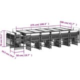  15-dijelni vrtni blagovaonski set s jastucima poliratan crni | shoptok.hr