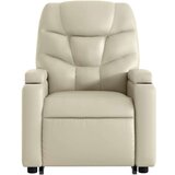 vidaXL Naslonjač na podizanje od umjetne kože krem | shoptok.hr