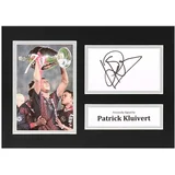 Kluivert Signed A4 Photo Display Ajax Autograph Memorabilia COA