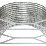 vidaXL Visoka greda srebrna 554x100x68 cm prašno premazano jeklo | Shoptok.si
