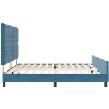 vidaXL Postelja Temno Modra 200x200 cm Žamet, (22049485) | Shoptok.si